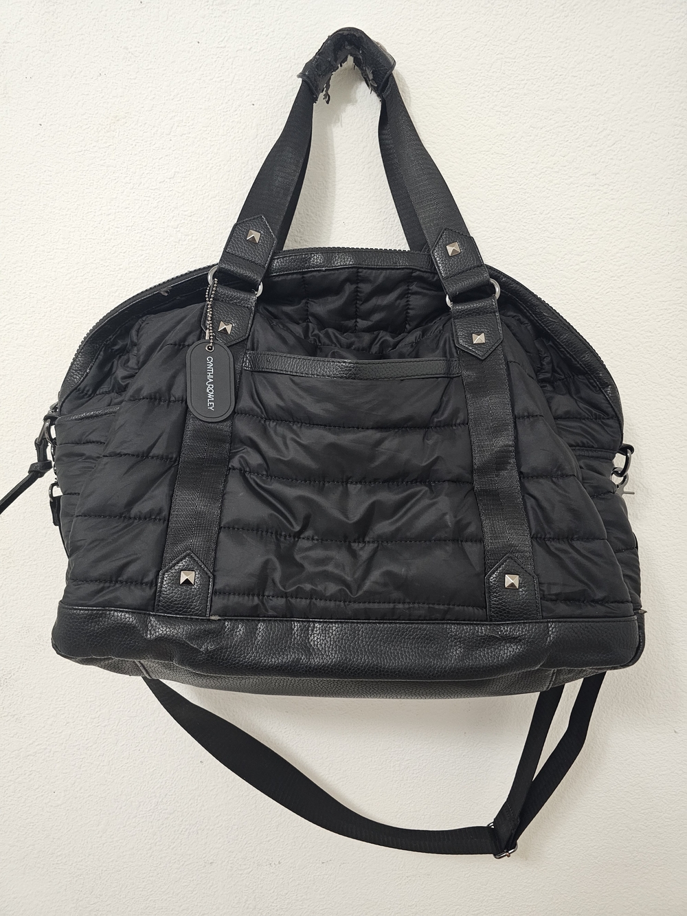 Cynthia Rowley Black Quilted Travel Tote